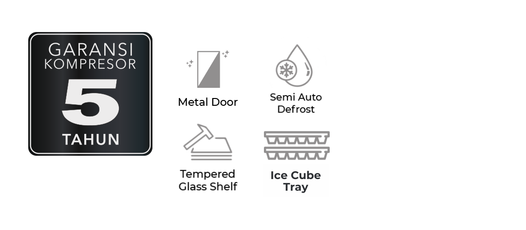 fitur kulkas 1 pintu polytron prb 157lb