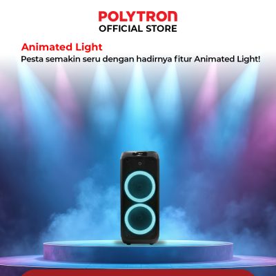 speaker polytron 10l22 dengan animated light