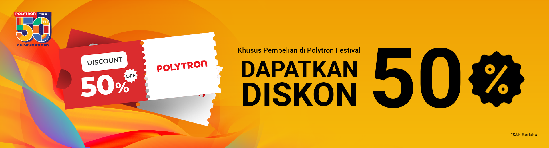 promo polytron festival 2025 diskon 50%