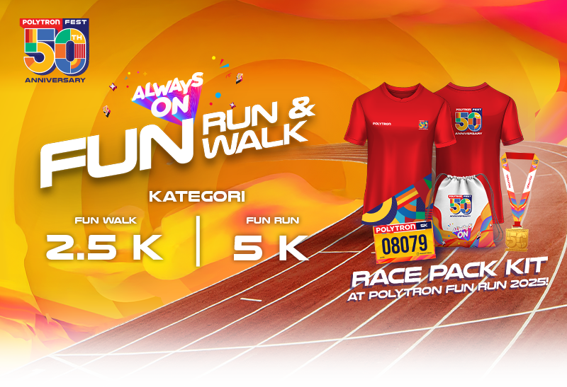 race pack fun run and fun walk polytron anniversary 25025