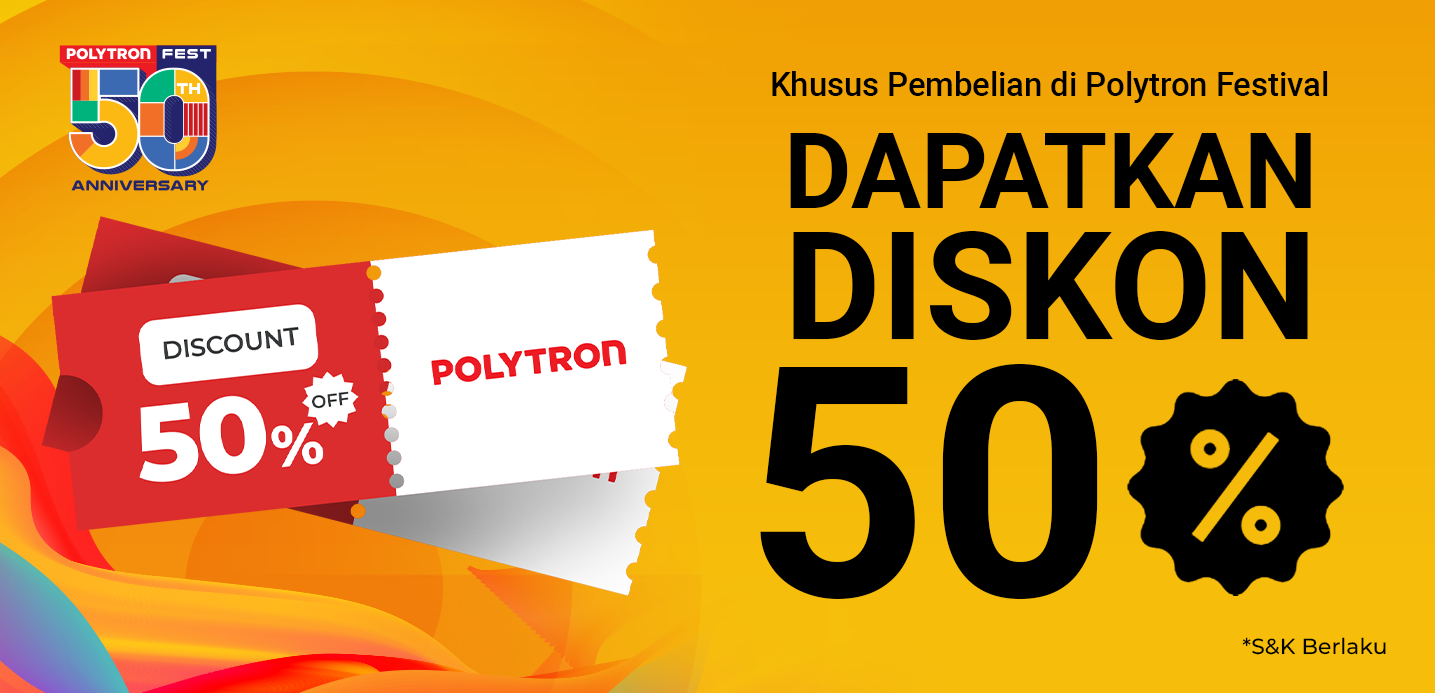 promo polytron festival 2025 diskon 50%