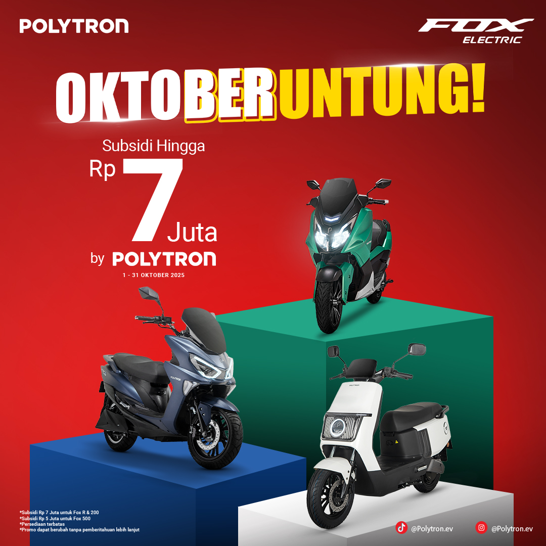 promo motor listrik polytron oktober 2025