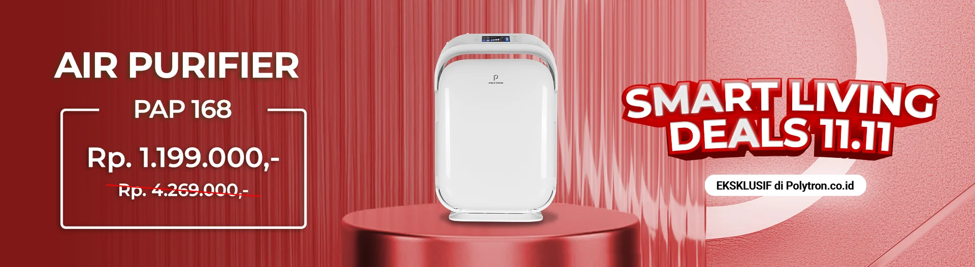 promo air purifier eksklusif polytron.co.id 11.11 2025