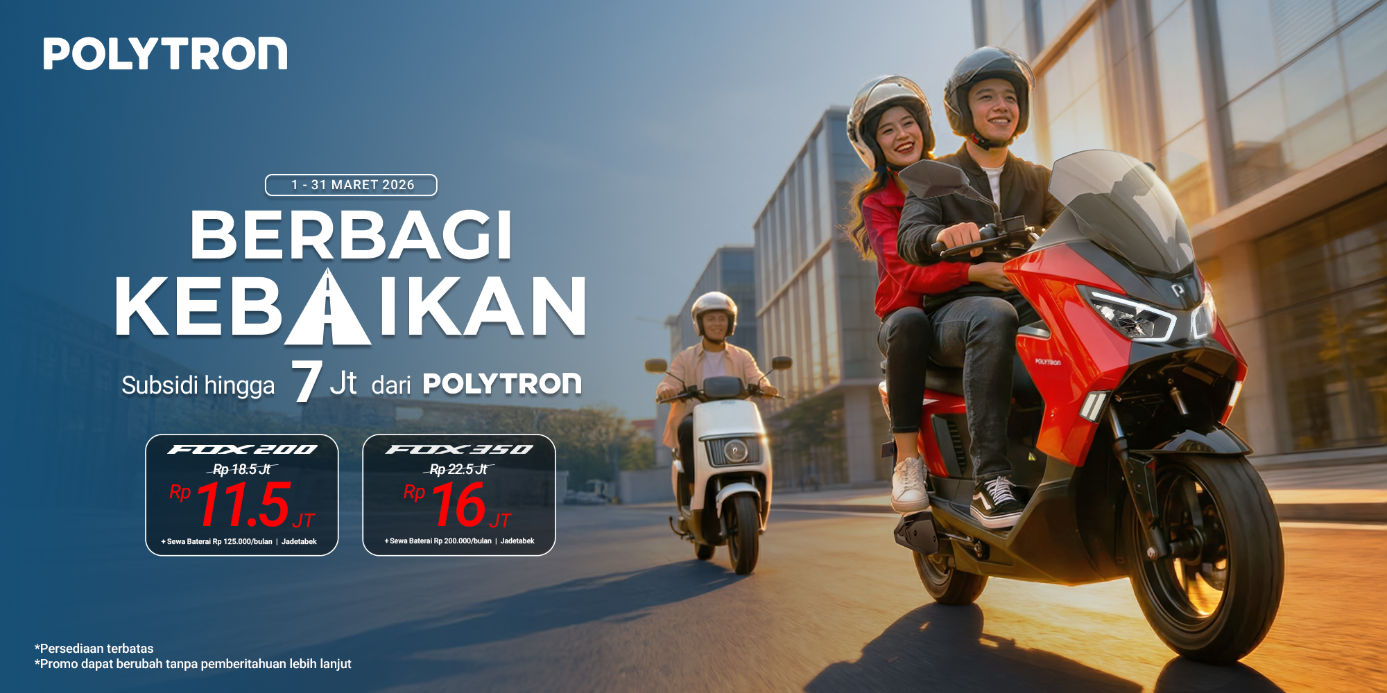 promo desember 2025 motor listrik polytron