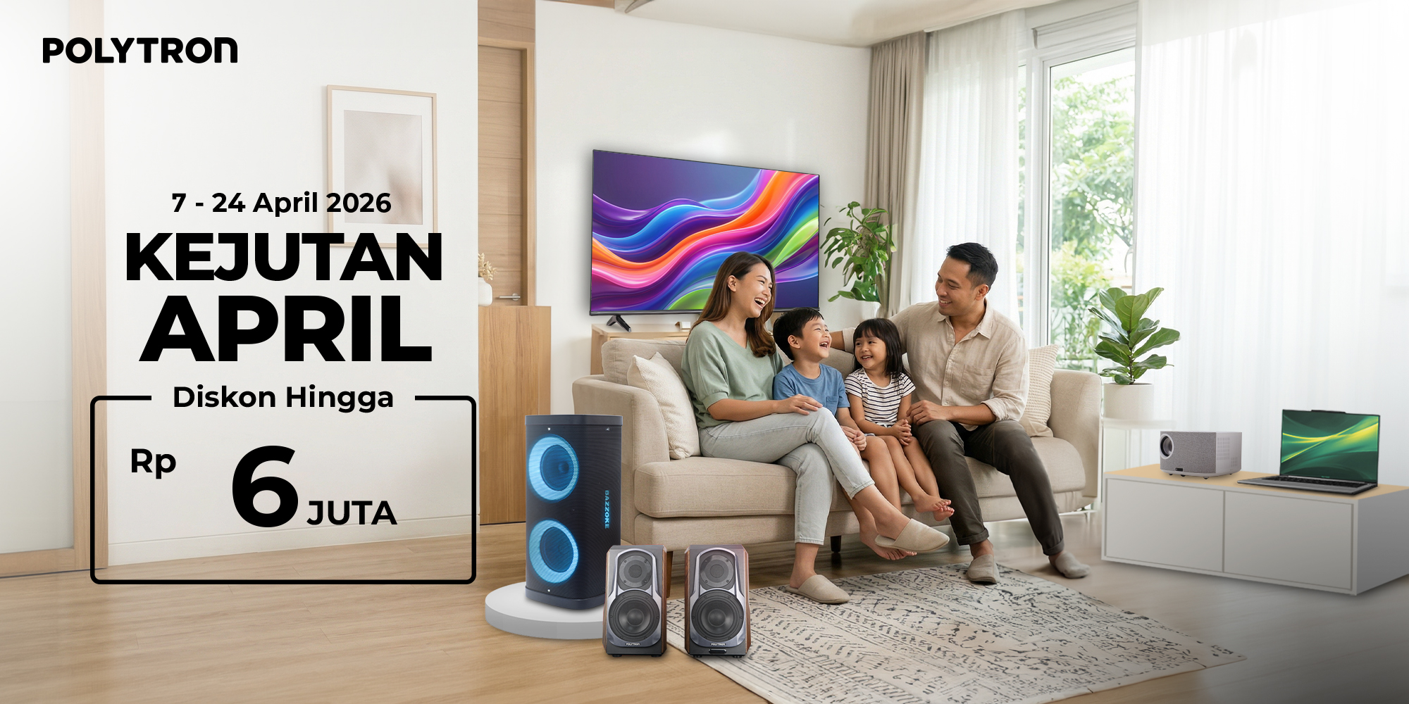 promo payday polytron tv speaker laptop januari 2026