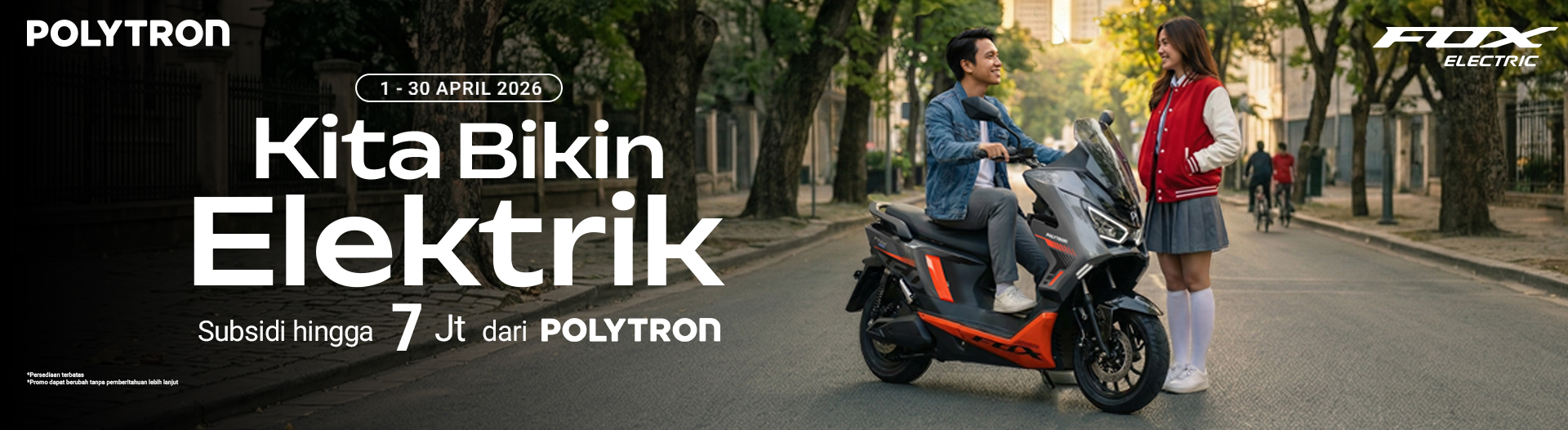 promo motor listrik polytron april 2026