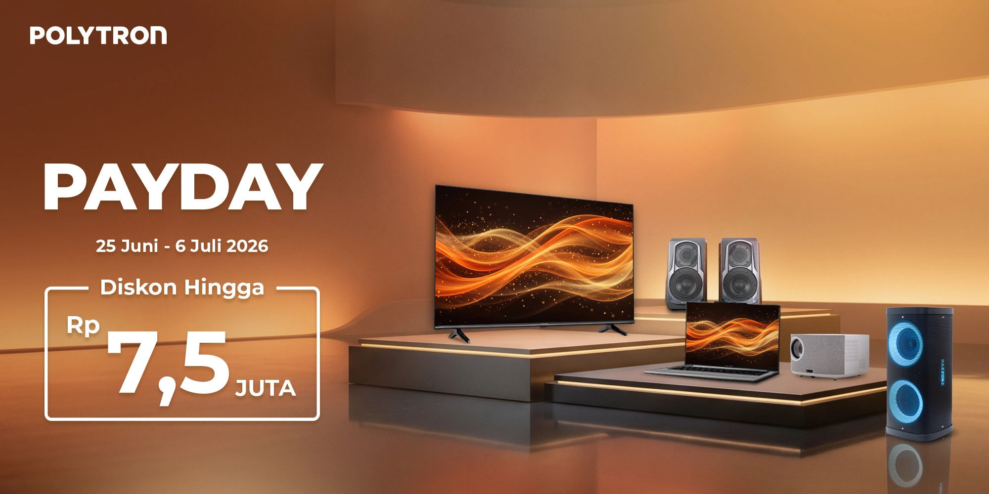 promo payday polytron tv speaker laptop januari 2026