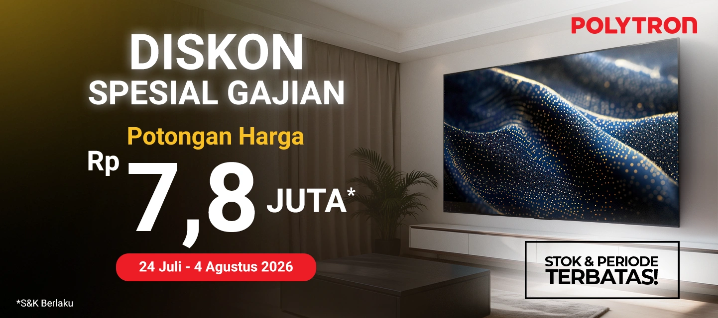 promo tv polytron diskon hinggal 7.8 juta